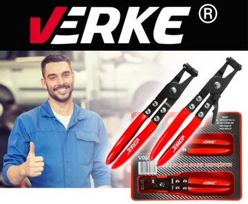 SZCZYPCE DO OPASEK ZACISKOWYCH ROZPRĘŻNYCH PROSTE ZESTAW SZCZYPIEC 2 SZTUKI