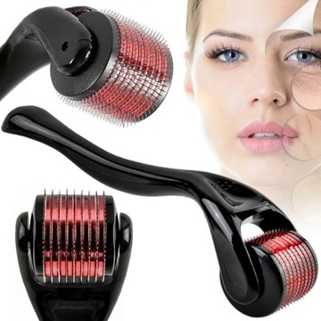 DERMA ROLLER DO MASAŻU TWARZY GŁOWY MEZOTERAPIA IGŁOWA MASAŻER Z IGŁAMI