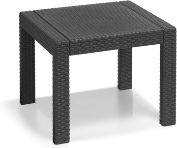 STOLIK KAWOWY OGRODOWY RATTAN DO OGRODU NA TARAS GRAFIT KETER OBIADOWY LOFT