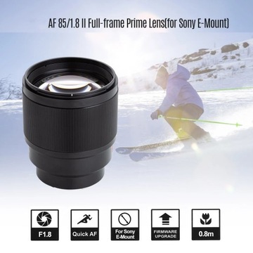 Viltrox 85mm F1.8 STM Профессиональная полнокадровая камера Sony E с байонетом E Prime