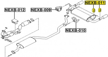 ПОДВЕСКА ГЛУШИТЕЛЯ SUZUKI GRAND VITARA 2006-2014 гг.