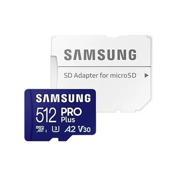 Samsung | PRO Plus microSD Card with Adapter | 512 GB | MicroSDXC | Flash m
