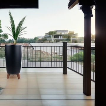 Высокий горшок Gracia на антрацитовых ногах Dgtl240