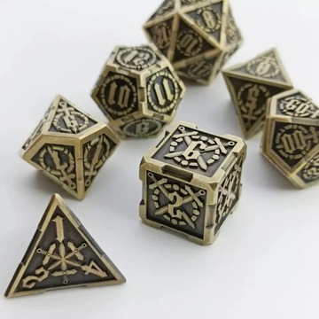 ZAKON PALADYNÓW ZESTAW 7 METALOWYCH KOŚCI RPG