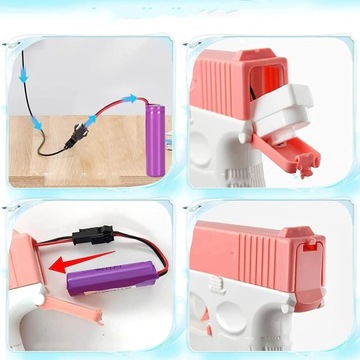 ELEKTRYCZNY PISTOLET NA WODĘ AUTOMATYCZNY DWA MAGAZYNKI NA LATO + BATERIA
