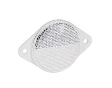 ODBLASK BIAŁY DO PRZYCZEP PRZYKRĘCANY OKRĄGŁY 78mm