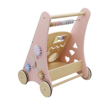 ДЕРЕВЯННЫЕ ХОДУНКИ MANIPULATING PUSH 8в1-СОРТЕР ДЛЯ ДЕВОЧКИ Розовый