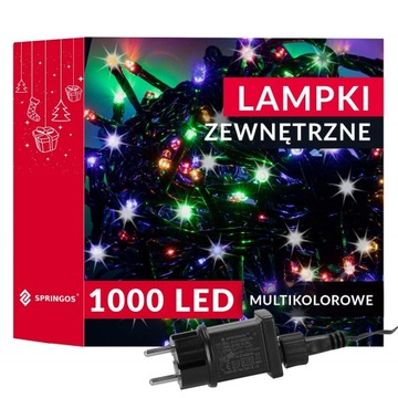 1000LED НАРУЖНЫЕ РОЖДЕСТВЕНСКИЕ ОГНИ 8 ФУНКЦИЙ СВЕТА СВЕТОВАЯ ЗАВЕСА IP44