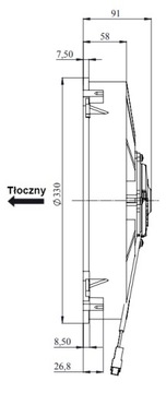 Осевой вентилятор 24В 305мм/12 футов тип ВА01ВР70