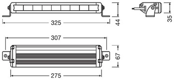 Светодиодная рабочая лампа Osram LIGHTBAR VX250-SP