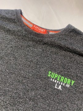 Superdry Super DRY DŁUGI szary LONG SLEEVE BLUZA L