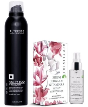 ALTER EGO Spray termoochronny 300ml + BIOELIXIRE Serum na końcówki Jedwab