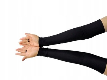 Атласные перчатки в стиле ретро Черный длинный наряд Женские перчатки без пальцев длиной до локтя