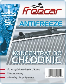 PŁYN DO CHŁODNICY FREECAR KONCENTRAT NIEBIESKI 5L