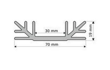 Radiator A4463/3cm 6,8K/W