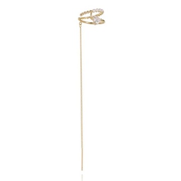 Crystal Imitation Pearl Dainty Earcuff Earrings for Women No Piercing Witho