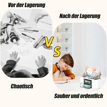 БЕЛЫЙ ОРГАНАЙЗЕР С ЯЩИКАМИ ДЛЯ СТОЛЛА