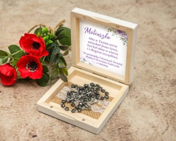 MEMORIAL MEMORIAL FOR CHRISTMAS AND CHRISTMAS COMMUNION BOX с гравировкой NAME ROSARY OF THE HEART
