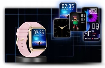 SMARTWATCH DAMSKI ROZMOWY TERMOMETR MENU PL GRAWER