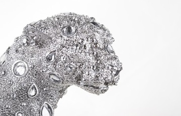 Леопард блестящая серебряная статуэтка пантера леопард