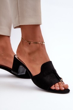 ТАПОЧКИ ЖЕНСКИЕ, ЭКО ЗАМША, ЧЕРНЫЕ 39