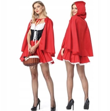 STRÓJ KOSTIUM CZERWONY KAPTUREK SUKIENKA COSPLAY DLA DOROSŁYCH XL