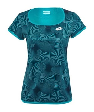 KOSZULKA LOTTO TENNIS TECH PRINTED WOMEN BLUE M