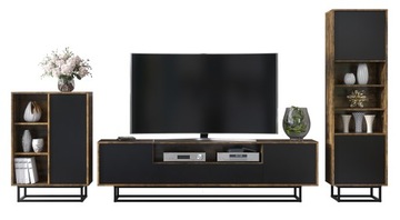 SZAFKA RTV 200 CM WITRYNA KOMODA LOFT INDUSTRIAL
