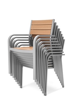 Комплект садовой мебели Терраса 8+1, дерево ДПК