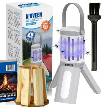 NOVEEN MINI LAMPA OWADOBÓJCZA NA KOMARY MUCHY ĆMY 2w1 PUŁAPKA NA OWADY