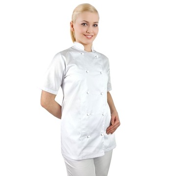 Bluza kucharska BIAŁA, damska,rękaw krótki roz.S