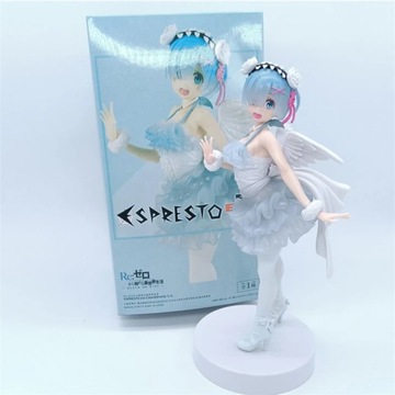 16CM Anime rysunek Rem Re: życie w innym świecie od zera Kawaii czarno-bi