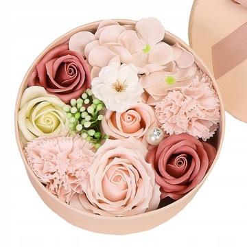 Kwiat mydła róże w pudełku flower box prezent