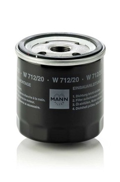MANN FILTER FILTR OLEJU VW A200 TURBOSPRĘŻ W 712/20