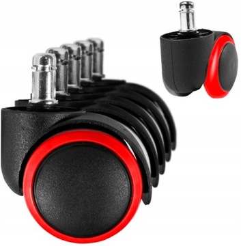 KÓŁKA GUMOWE DO FOTELA KRZESŁA KOMPLET 5 SZTUK