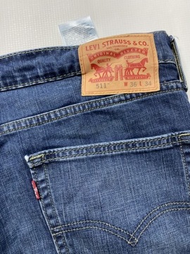 Levi's 511 STRAUSS LEVIS oryginalne Spodnie granatowe Jeansy W 36 L 34