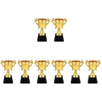 TROFEA PLASTIKOWE MAŁE KUBKI ZABAWKI REKRETYWY 8 SZT