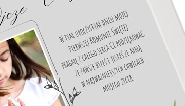 DUŻE Podziękowanie dla Chrzestnych 32x24cm ze zdjęciem GOTOWY PREZENT