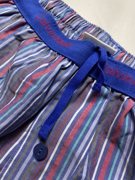 Calvin Klein nowe bawełniane Spodnie od piżamy w paski /XL