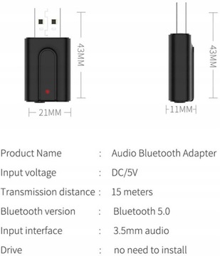 БЕСПРОВОДНОЙ АУДИОДАПТЕР T10 USB 2-В-1 BLUETOOTH