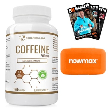 PROGRESS LABS KOFEINA KONCENTRACJA ENERGIA REDUKCJA 200mg 120tabl