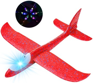 SAMOLOT STYROPIANOWY STYROPIANU 48 CM ŚWIECĄCY LED