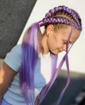 Синтетические косички для окрашенных волос дреды KANEKALON EASY BRAID II 1B