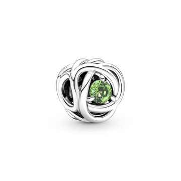 Sierpień Charms Urodzinowy Jasnozielony -790065C03