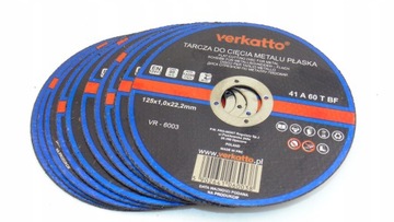 TARCZA 125 x 1,0 TARCZE DO CIĘCIA METALU PŁASKA 10 szt.