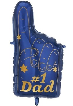 Balon foliowy nr 1 Dad, 46 x 86 cm Dzień Ojca Taty