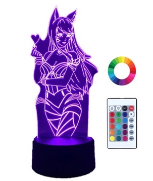 Lampka Nocna Lague of Legends Ahri Fox 3D Led