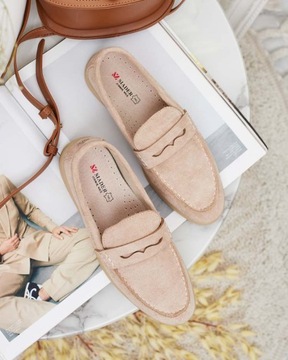 СВЕТЛО-КОРИЧНЕВЫЕ ЖЕНСКИЕ МОКАСИНЫ RIMETT 38