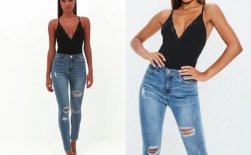 MISSGUIDED CZARNE DAMSKIE BODY KLASYCZNE 32 ZAY