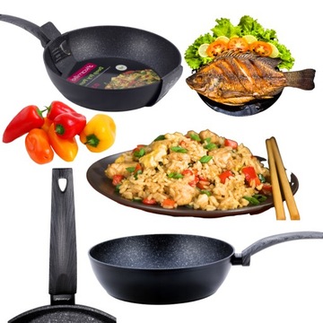 МРАМОРНАЯ СКОВОРОДА ВОК 32 СМ ИНДУКЦИЯ KAMILLE